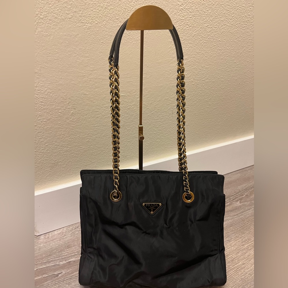 Prada Nylon Shoulder Bag Chain